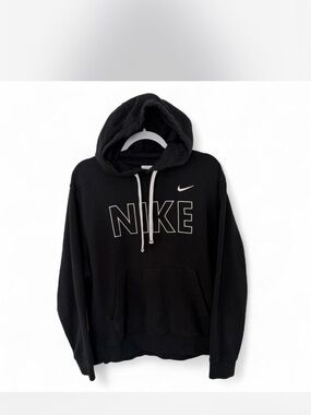 Nike Black Pullover Hoodie with White Logo